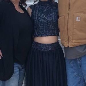 Two piece prom dress